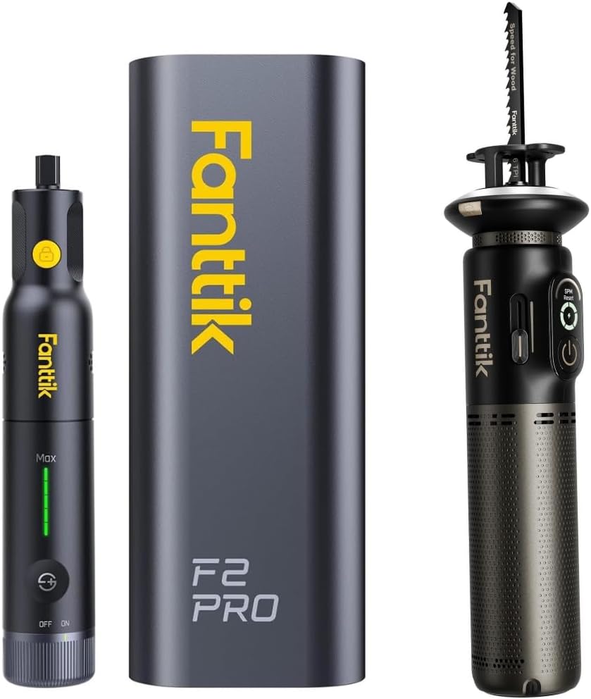 Fanttik F2 PRO Cordless Rotary Tool Kit Strong Magnetic Motor & Fanttik R11 Pro Brushless Cordless Mini Reciprocating Saw