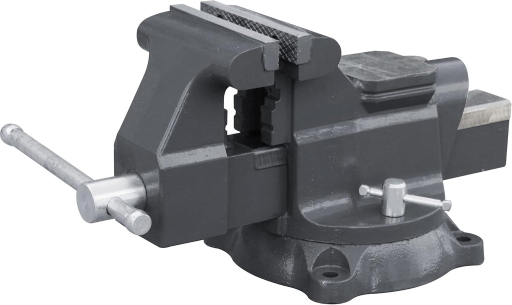 KAKA INDUSTRIAL Bench Vises 5 Inch Jaw Width, 5 Inch Jaw Opening Homeowner's Vise, Swivel Base Heavy Duty, for Drilling, Pipe Cutting, Woodworking AVS-125