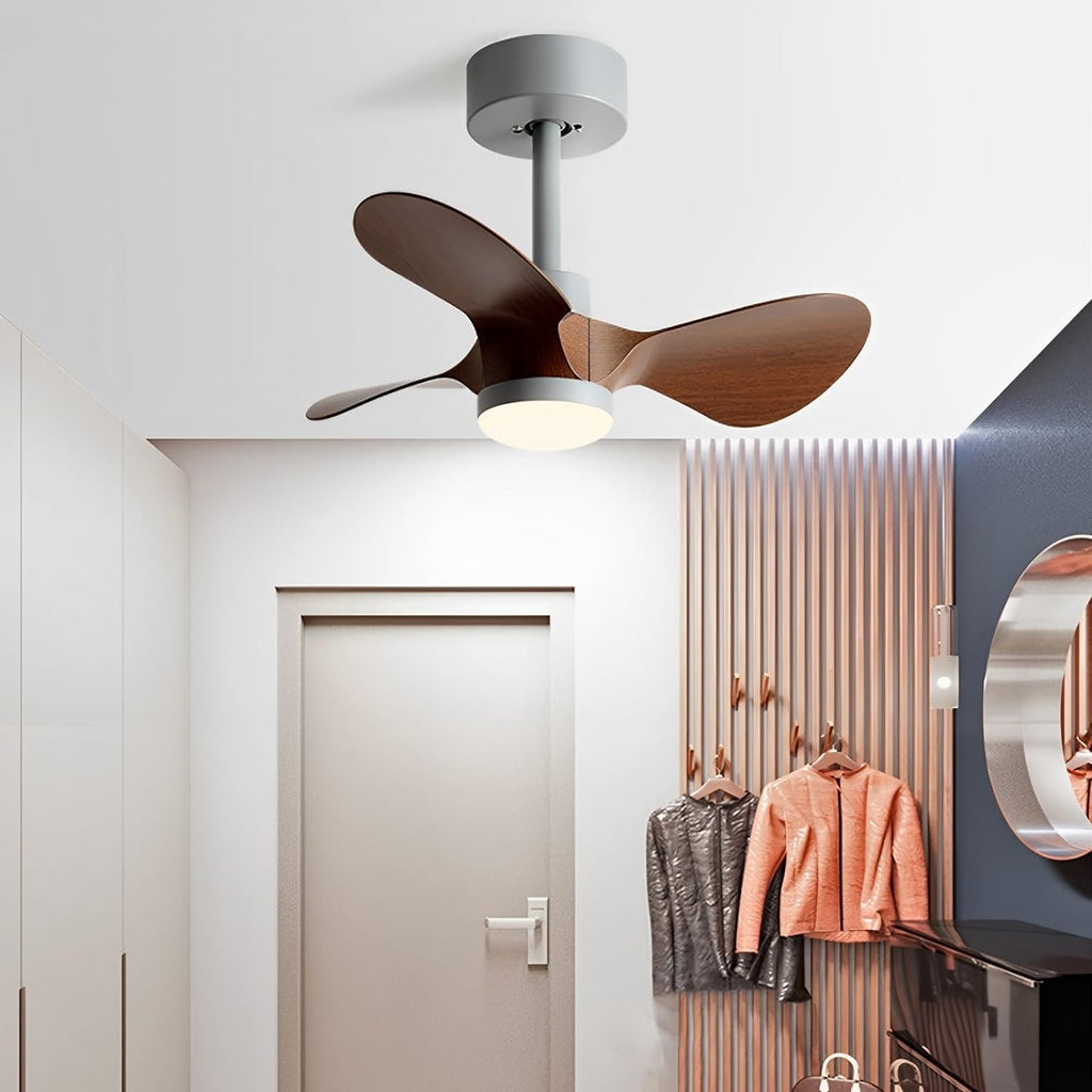 LED Fandelier Ceiling Fan with Light for Kids Room Small Kitchen Ceiling Fan Light with Remote Control Dimmable Large Ceiling Light Fan Chandelier for Living Room Children Bedroom Dining Room