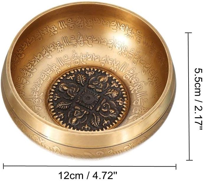 Tibetan Singing Bowl Buddhist Chanting Sound Wooden Mallet Copper Handmade