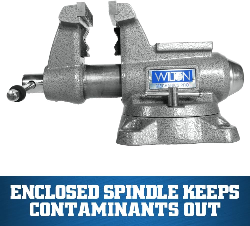 Wilton Mechanics Pro Bench Vise, 4-1/2' Jaw Width, 4' Jaw Opening, 3-1/2' Throat (Model 845M)