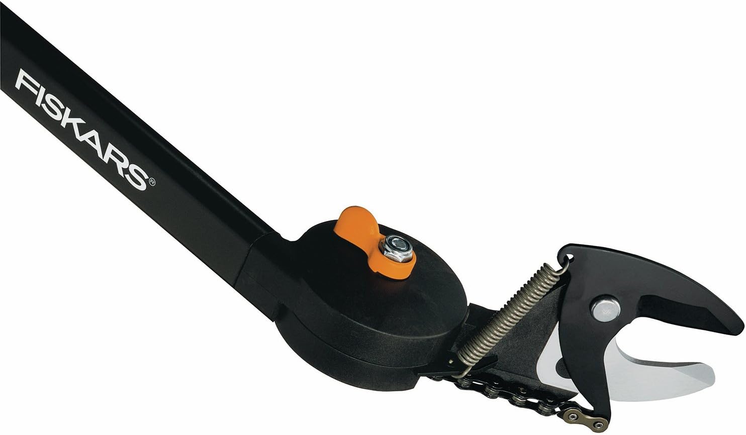 Fiskars Tree Pruner Bypass Long UP84, Non-Stick Coated Blade, Tempered Steel Blades/Aluminium Handle, Length: 2.4 m, Black/Orange, 1001557