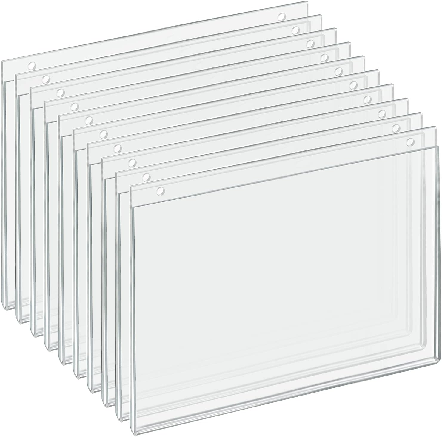 Azar Displays 162713 12-Inch Width by 9-Inch Height Wall U-Frame with Pre-Cut Hanging Holes, 10-Pack
