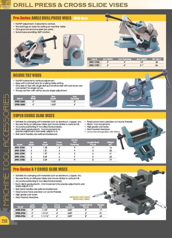 HHIP 3901-0176 Pro-Series Low Profile 6' Drill Press Vise