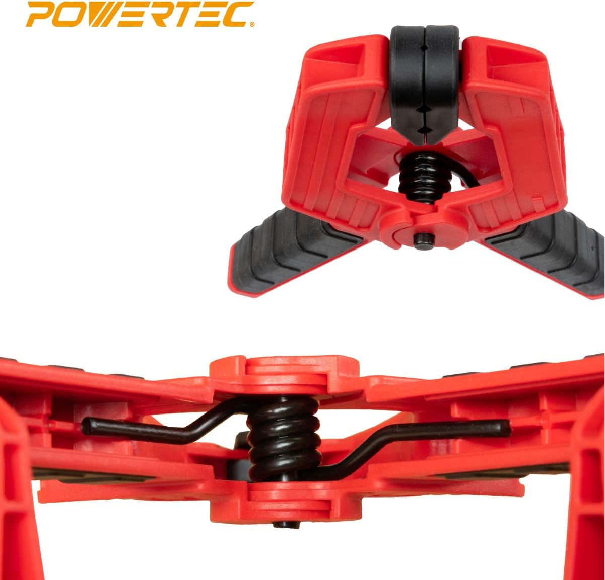 POWERTEC 71625-Case6 Heavy Duty Spring Clamp 10-Piece Set w/ 4 Assorted Sizes from 2' - 4', Case of 6 Sets