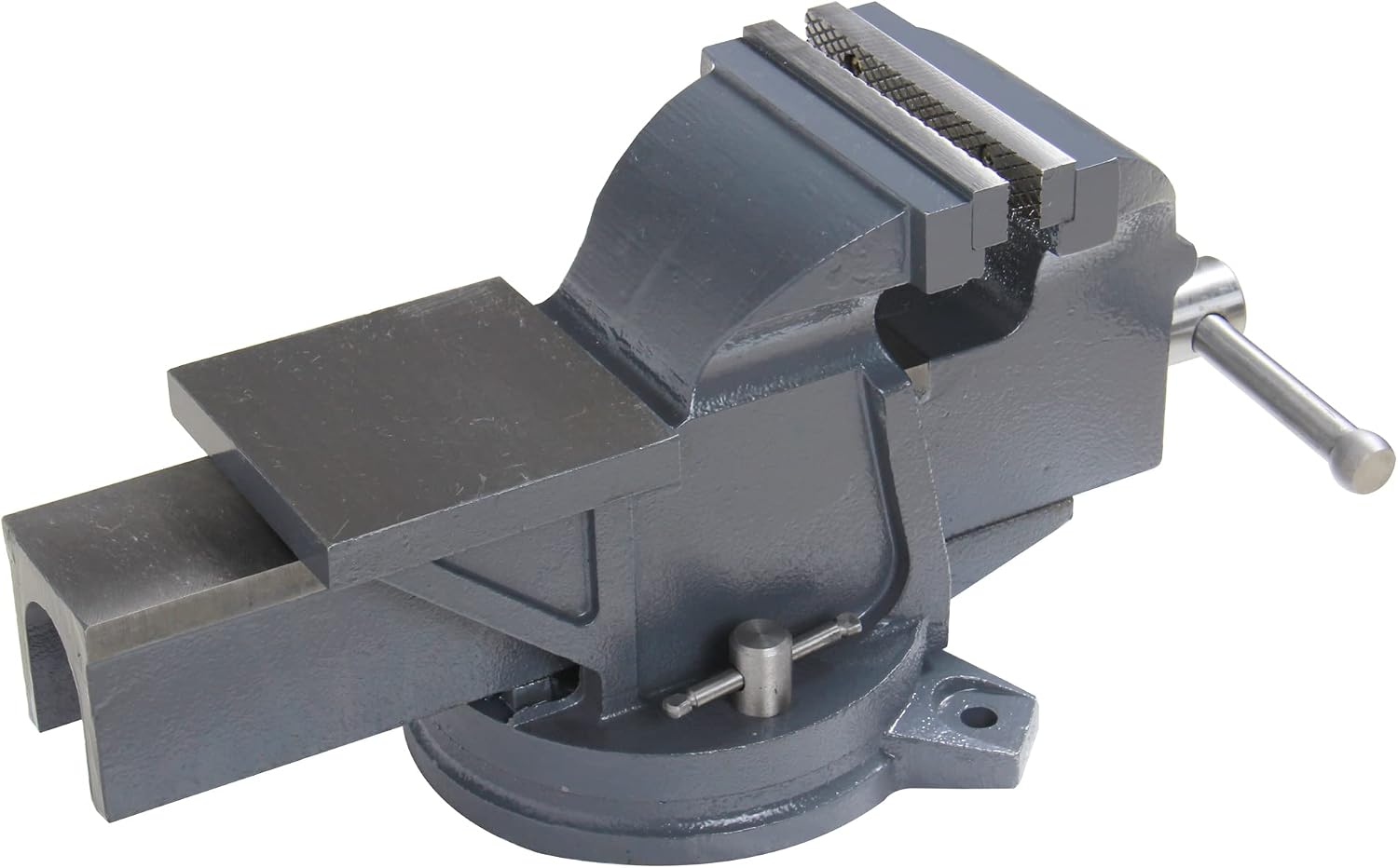 KAKA INDUSTRIAL Bench Vises 8 Inch Jaw Width, 8.7 Inch Jaw Opening Homeowner's Vise, Swivel Base Heavy Dutyl, for Drilling, Pipe Cutting, Woodworking HIS-200