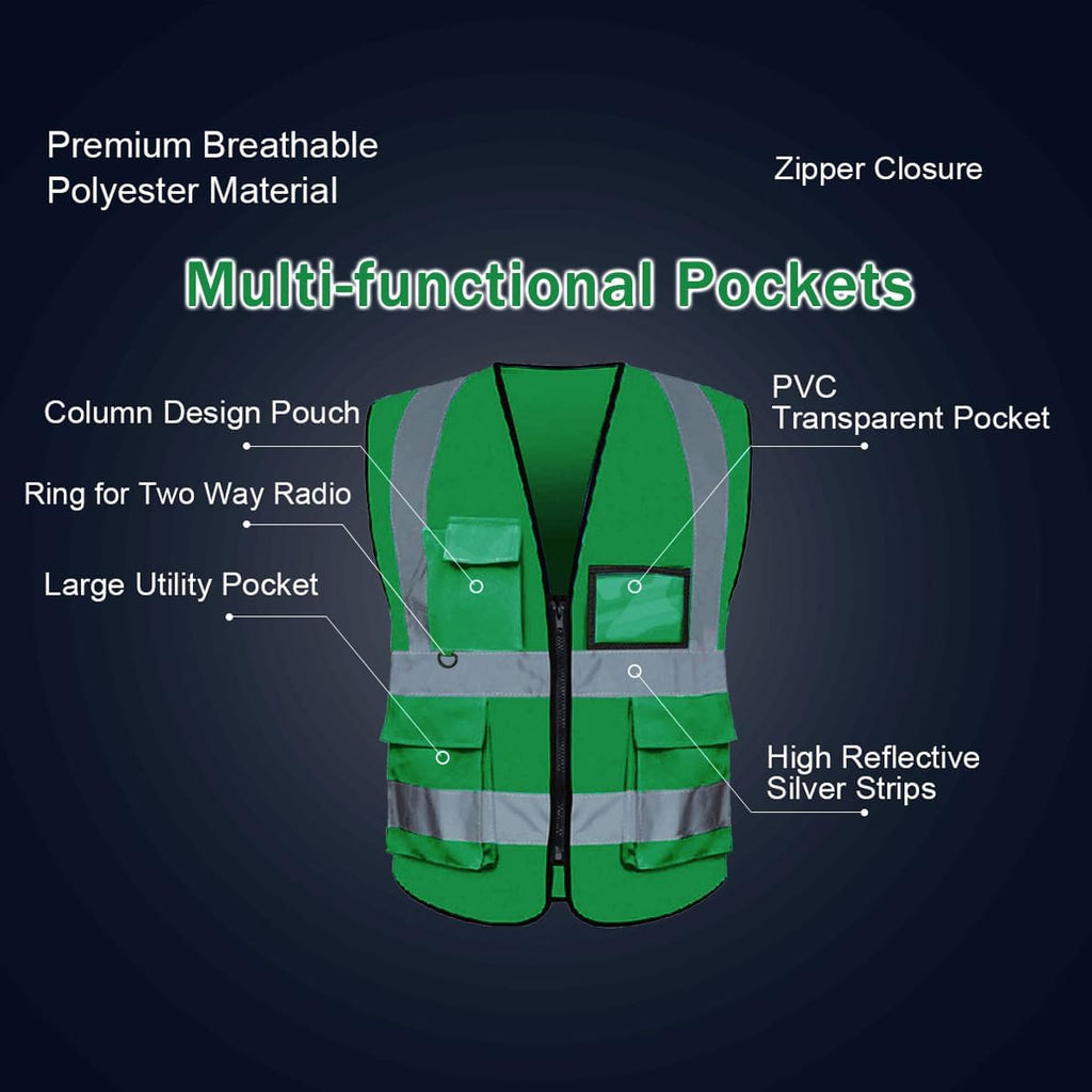 Custom Safety Vest Class 2 High Visibility Reflective Vest