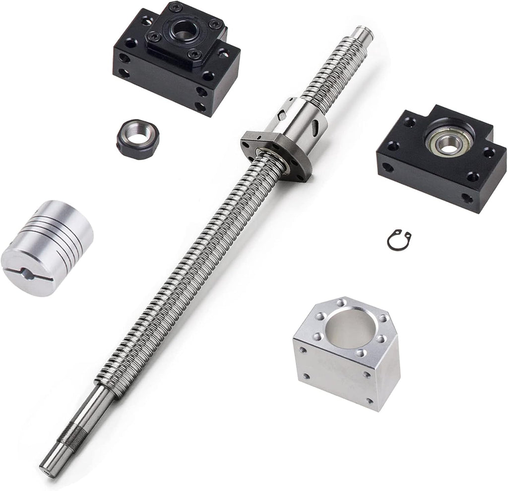 HGR20 Linear Guide Rail kit 200mm Linear Slide Rail with 4 Bearing Block + 1Pcs SFU1605 250mm Ballscrew kit with BF12/BK12, Ball nut, DSG16H, Coupling for DIY CNC Routers Lathes Mills