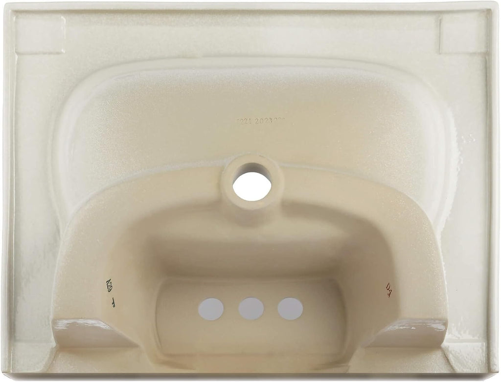 Fine Fixtures Ceramic Bathroom Sink Top with Raised Back - Fits Standard 24' Vanity | Elegant and Durable Bathroom Sinks for Modern Homes - Upgrade Your Space - Perfect for Any Bathroom Design