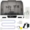 200W Airbrush Spray Booth Kit, Airbrush Drybooth with Water Filter Box and Dust Cover, 20-50℃ Temperature Adjustment&10-180min Time Setting&90° Clamshell Design, for Painting Model Craft Hobby DIY