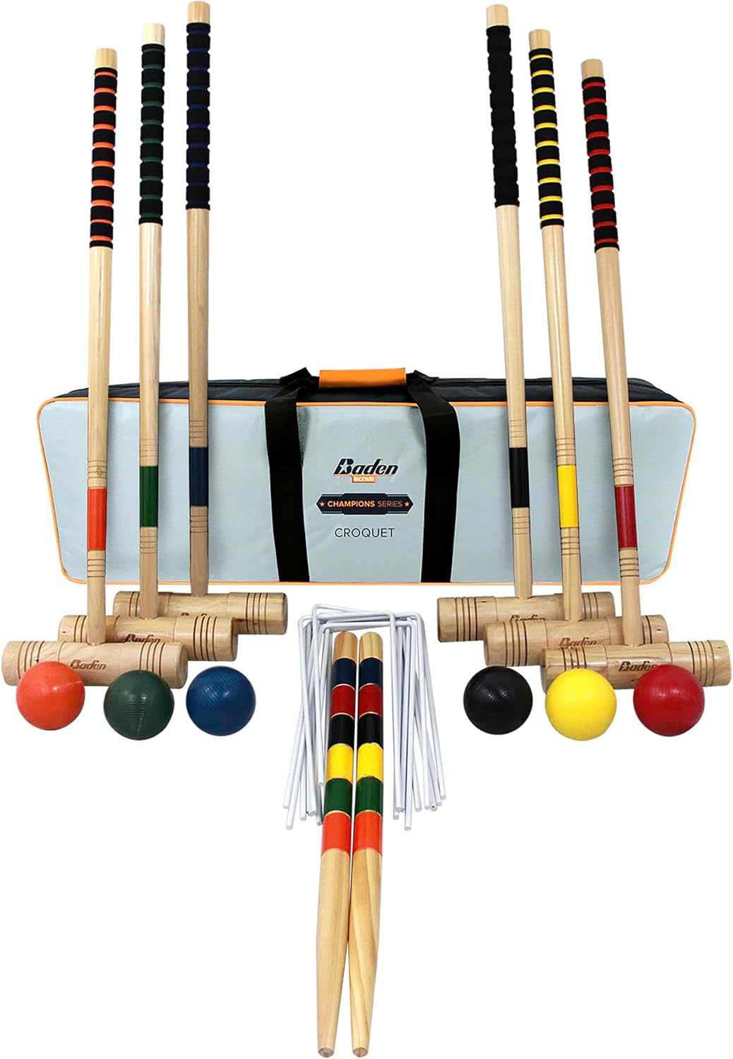 Baden 6-Player Champions Croquet Set with Soft Grip Handles Medium