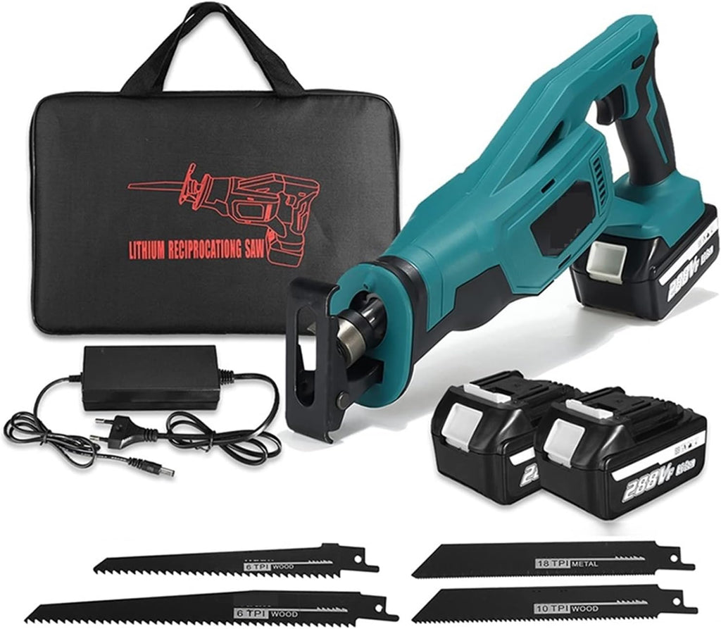 Cordless Reciprocating Saw, Electric Metal and Wood Cutting Tool, Suitable for Beginners and Professionals to Use Easily