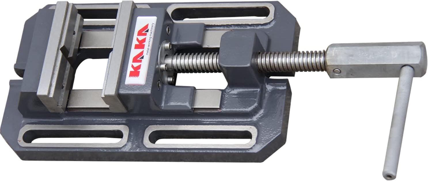 KAKA INDUSTRIAL Drill Press Vise,4 inch Heavy-Duty Drill Press Vise, Low-Profile Cast Iron Milling Vice for Precision Machining, Metalworking and Woodworking TSL-100