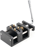 Diydeg Woodworking Bench Vise, Aluminum Alloy Woodworking Vise Woodworking Tools Center Hole Puncher Tool with Handle for Woodworking Projects