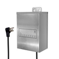 300W Low Voltage Landscape Transformer, Outdoor Lighting Transformers with Photocell & Timer, 120V AC to 12V AC, Stainless Steel Weatherproof Transformer for Landscape Lighting, ETL Listed