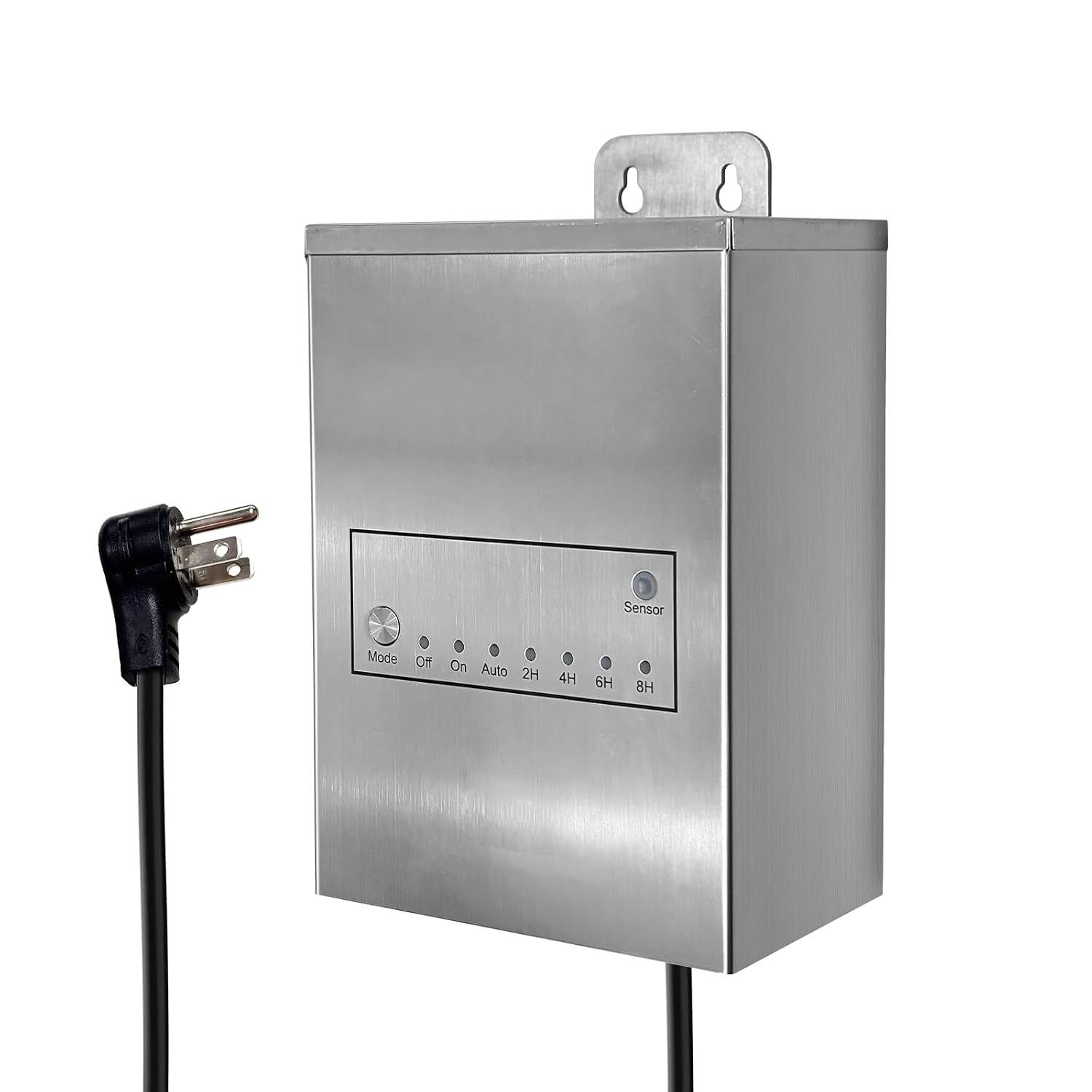 300W Low Voltage Landscape Transformer, Outdoor Lighting Transformers with Photocell & Timer, 120V AC to 12V AC, Stainless Steel Weatherproof Transformer for Landscape Lighting, ETL Listed