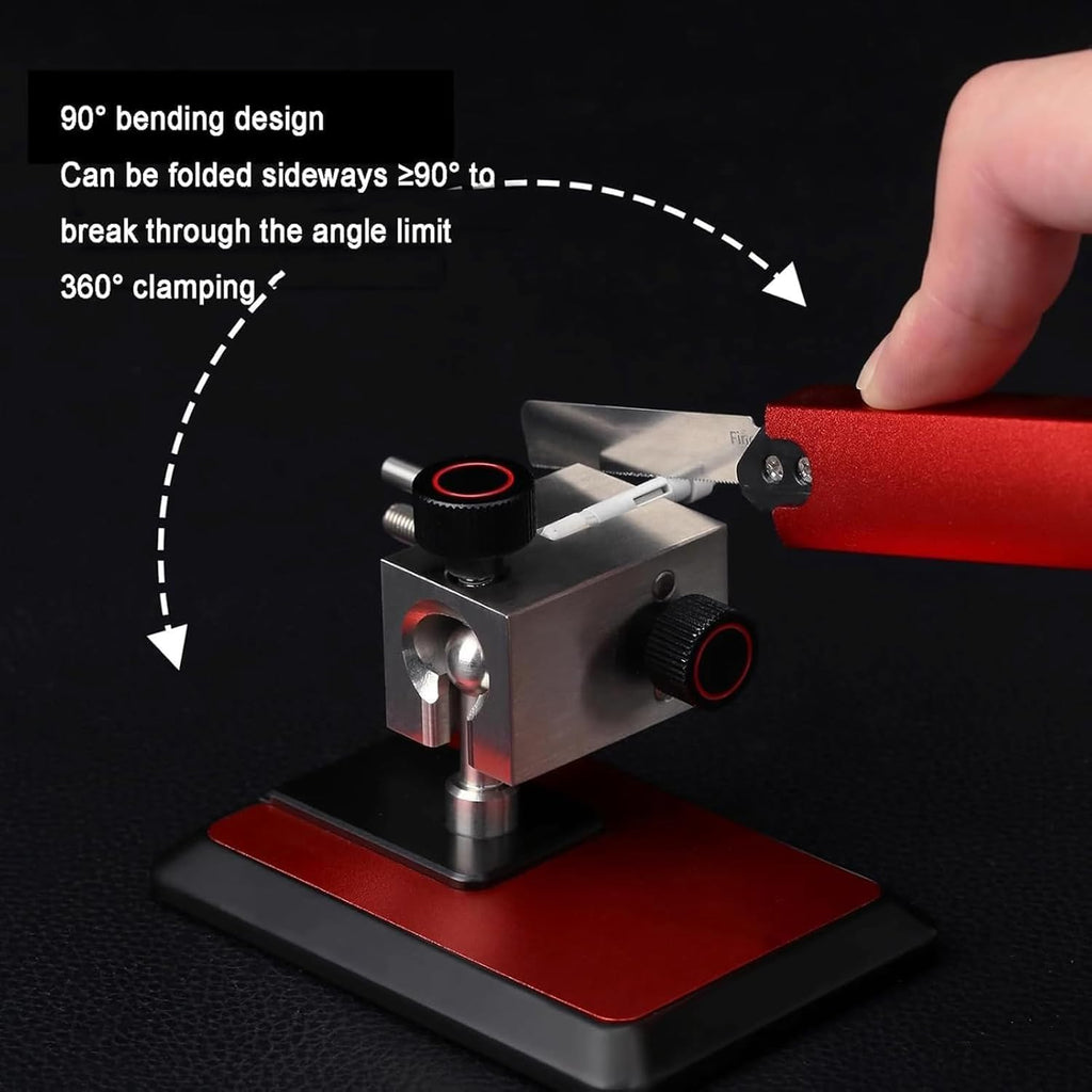 Heavy Duty Mini Bench Vice Clamp, Directional Tabletop Vise, 90° Bend Design, Includes 8 Stainless Steel Pins, for Action Figure, DIY, Jewelry, Watch