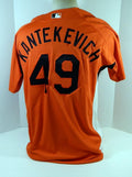 2007-08 Baltimore Orioles Patrick Kantekevich #49 Game Used Orange Jersey BP S 0 - Game Used MLB Jerseys
