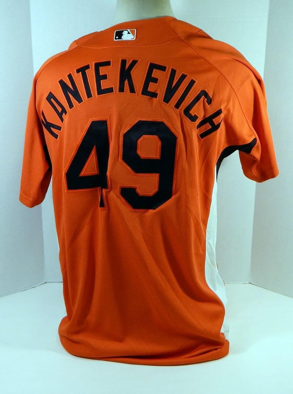 2007-08 Baltimore Orioles Patrick Kantekevich #49 Game Used Orange Jersey BP S 0 - Game Used MLB Jerseys