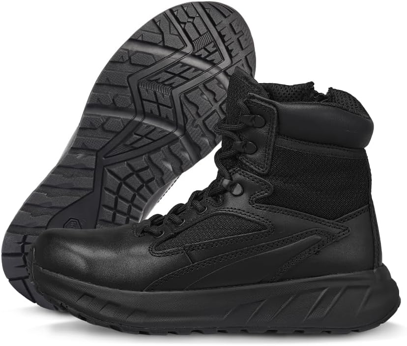 Belleville MAXX 6Z & 8Z Tactical Boots - Shock-Absorbing Midsole for Motorcycle Shoes - Slip-Resistant Vibram Outsole for Police Boots - All-Terrain Durability for Tactical Shoes