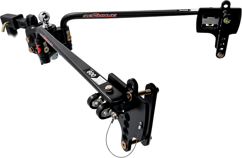 Camco Eaz-Lift ReCurve R6 600lb Camper/RV Weight Distribution Hitch -Features Premium Adaptive Sway Control & 2-5/16' Hitch Ball w/15,000lb Max Rating - 800lb Max Tongue Weight Rating (48731)