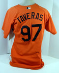2007-08 Baltimore Orioles Tavaras #97 Game Used Orange Jersey BP Ext ST 570 - Game Used MLB Jerseys
