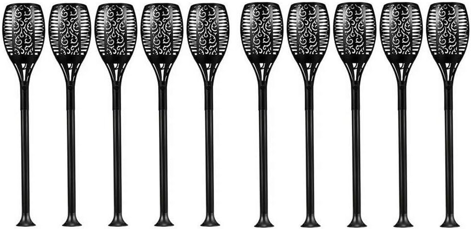 Solar Torch Light Waterproof Flickering Flames Torches Lights Outdoor Solar Spotlights Landscape Decoration Lighting Dusk to Dawn Auto On/Off Security Torch Light for Patio Driveway US Stock (10 Pack)
