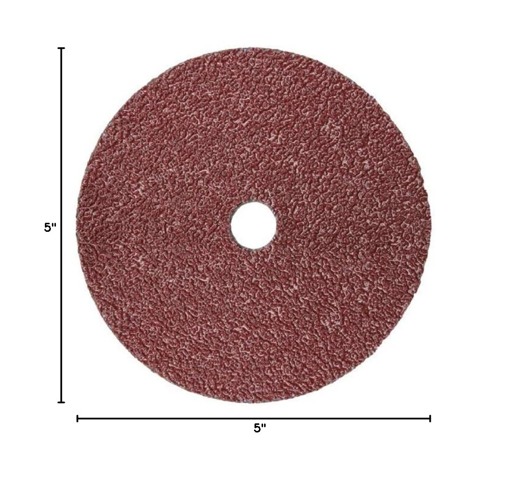 Cubitron II Fibre Disc 982C, Pack of 100, 5 in x 7/8 in, Center Hole, 36+ Grit Precision-Shaped Grain Abrasive Discs, for Heavy Grinding, Deburring, Beveling, Finishing, and Weld Removal