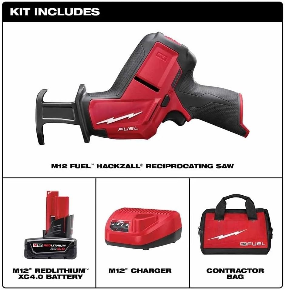 2520-21XC Compact Cordless Reciprocating Saw for Milwaukee M12 FUEL 12V Recip Saw Kit