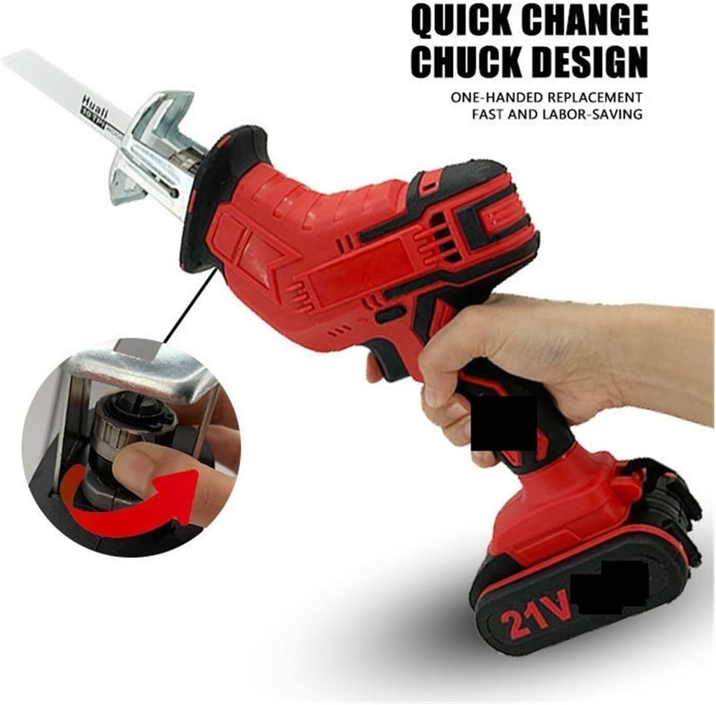 Reciprocating Saw, Cordless Electric Reciprocating Saw Wood Metal Pipe Cutting Saw Electric Cutting Saw Tool