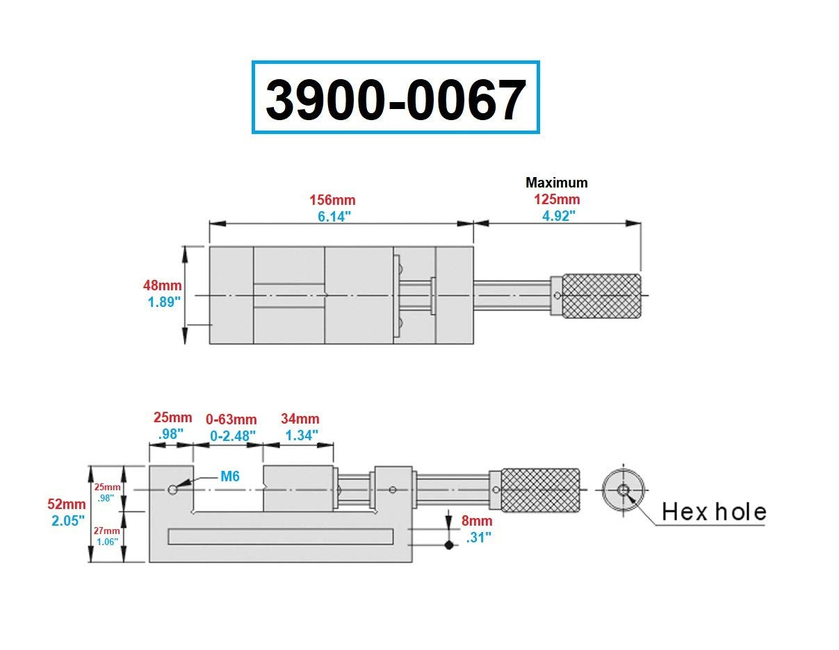 HHIP 3900-0067 Precision Toolmaker's Vise, 2' Width x 1' Depth Jaw, 2.5' Jaw Opening (Pack of 1)