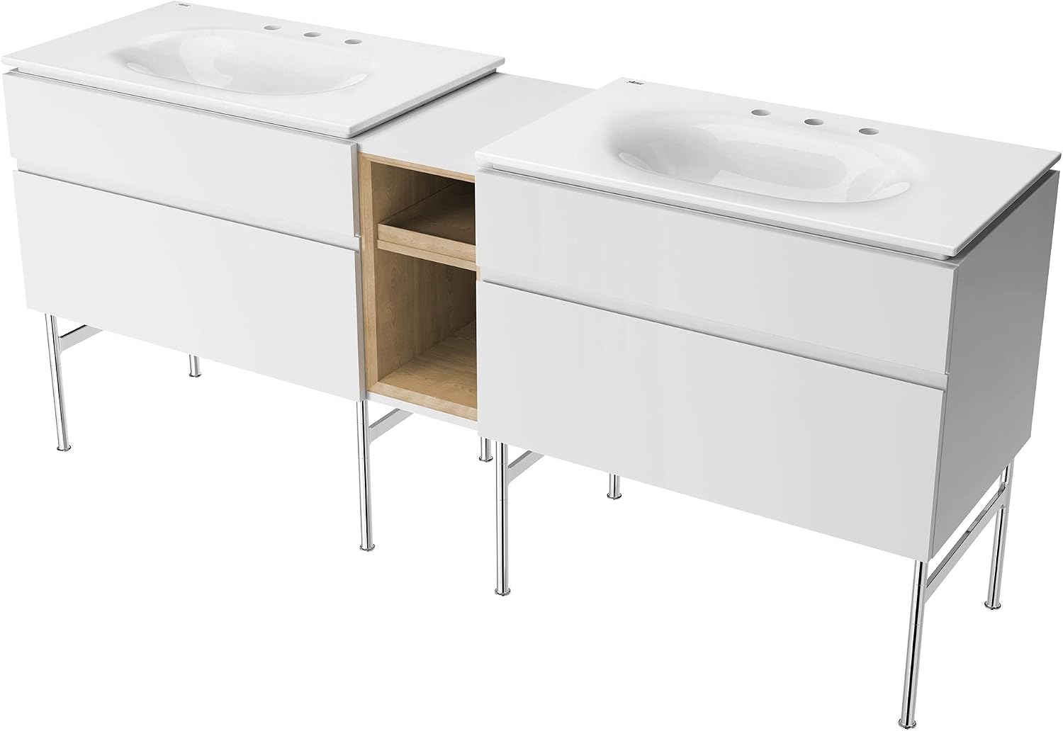 American Standard 1298008.020 Studio S 33 in. Vanity Top Sink – 8 in. Centers, White