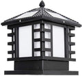 Solar Lantern Outdoor Lights,Garden Post Light Solar Column Head Light Waterproof Fence Outdoor Lamp Gate Post Light Garden Villa Yard Gate Light Solar Column Lamp Outdoor Courtyard Home