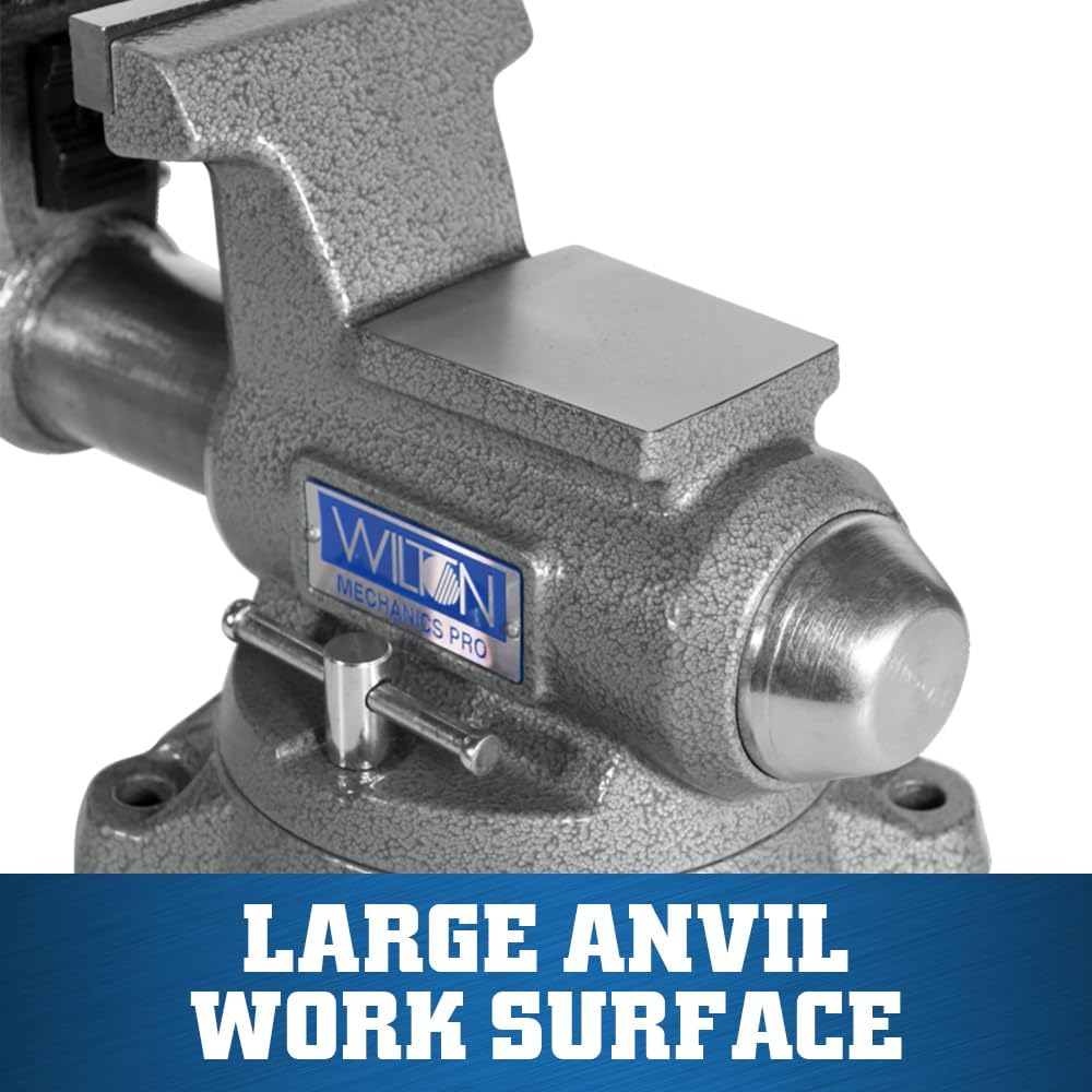 Wilton Mechanics Pro Bench Vise, 4-1/2' Jaw Width, 4' Jaw Opening, 3-1/2' Throat (Model 845M)