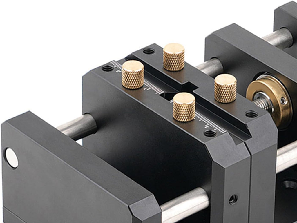 Diydeg Woodworking Bench Vise, Aluminum Alloy Woodworking Vise Woodworking Tools Center Hole Puncher Tool with Handle for Woodworking Projects