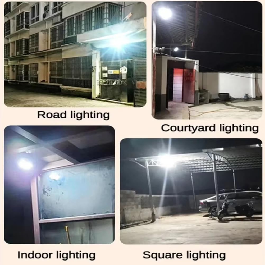 80W Solar Floodlight Outdoor Spotlight IP67 Waterproof with Remote Control, LED Floodlight, Solar Panel Light for Gardens, Streets, Garages, and Courtyards