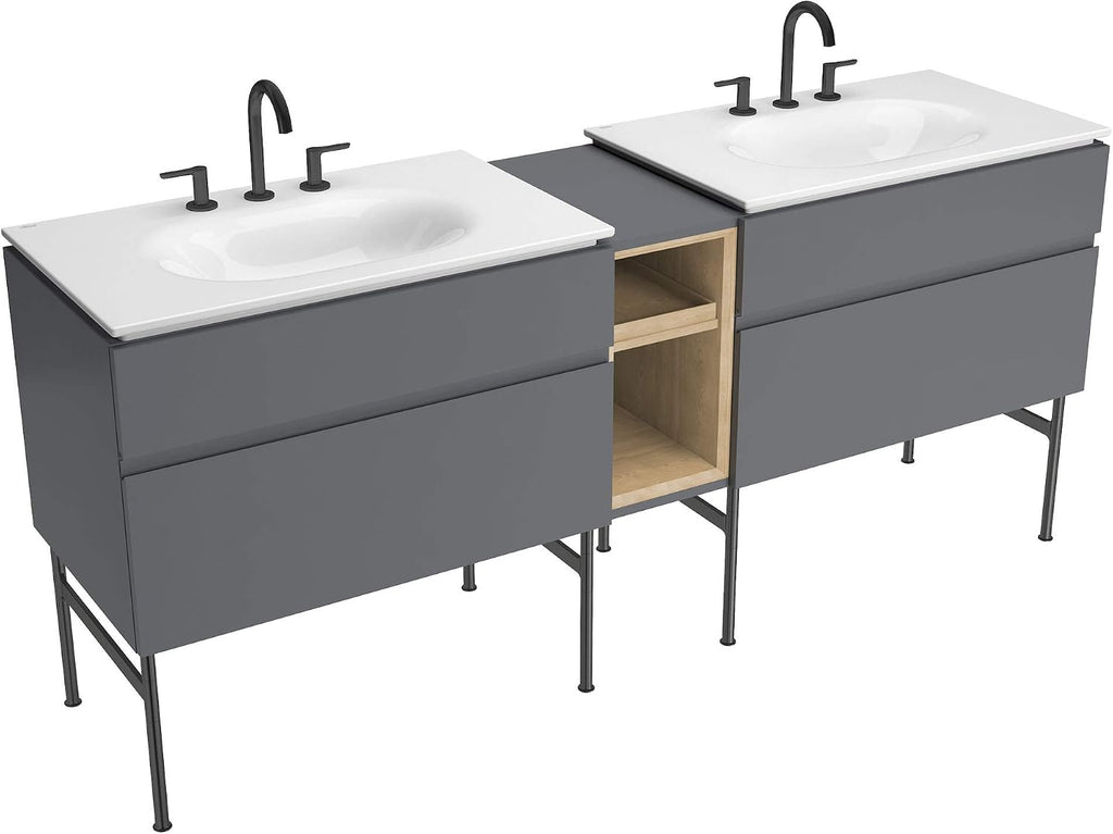 American Standard 1298008.020 Studio S 33 in. Vanity Top Sink – 8 in. Centers, White