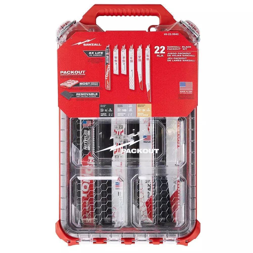 49-22-5640 for SAWZALL for Blade for PACKOUT Kit - 22 PC for Milwaukee Tool