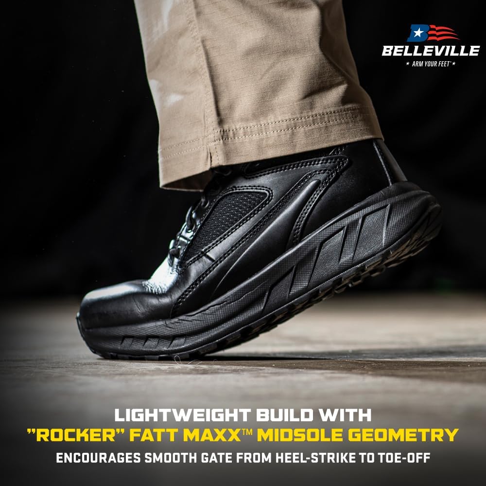 Belleville MAXX 6Z & 8Z Tactical Boots - Shock-Absorbing Midsole for Motorcycle Shoes - Slip-Resistant Vibram Outsole for Police Boots - All-Terrain Durability for Tactical Shoes