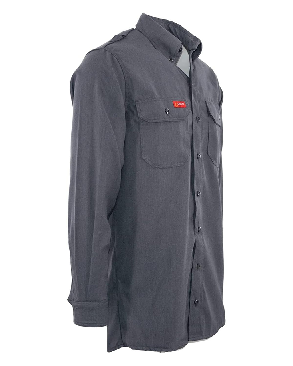 LAPCO FR Men's 5.5oz. Westex DH Air Work Shirt, Gray, MED Regular