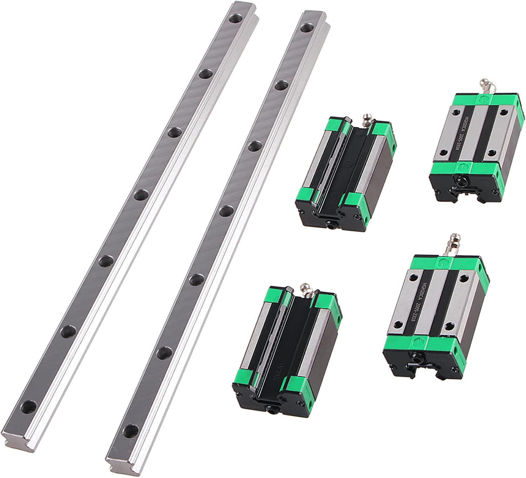 HGR20 Linear Guide Rail kit 200mm Linear Slide Rail with 4 Bearing Block + 1Pcs SFU1605 250mm Ballscrew kit with BF12/BK12, Ball nut, DSG16H, Coupling for DIY CNC Routers Lathes Mills