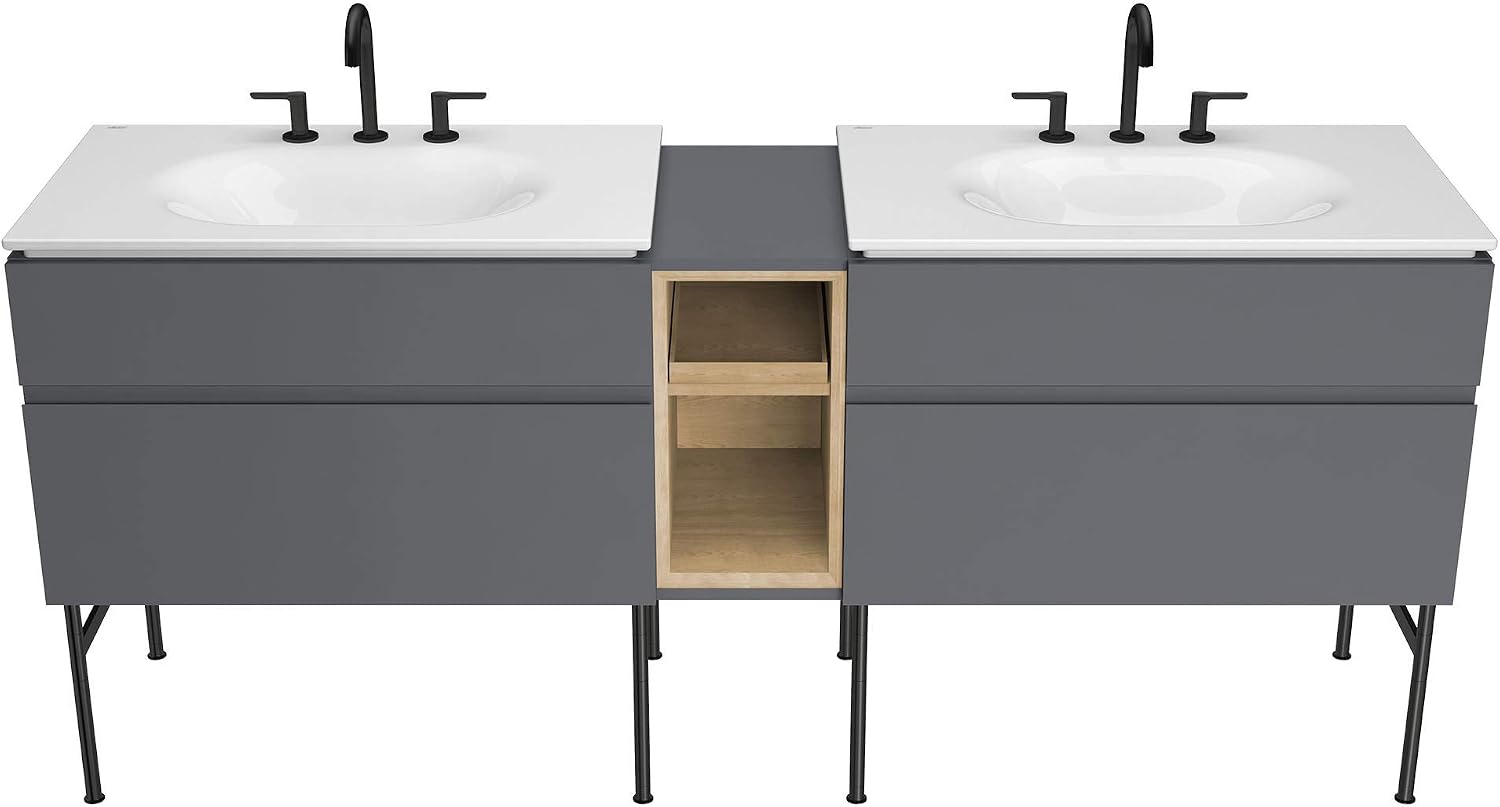 American Standard 1298008.020 Studio S 33 in. Vanity Top Sink – 8 in. Centers, White