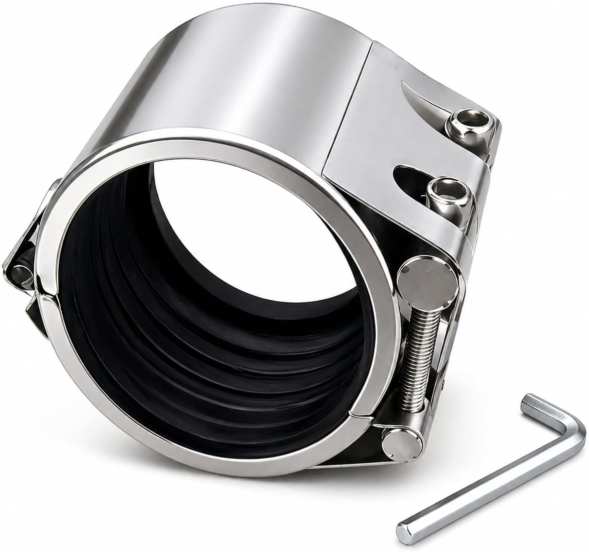 Pipe Repair Clamp，5 inch(138mm-144mm) Stainless Steel Leak Sealer, Heavy Duty Pipe Leak Repair Kit for Metal & PVC Pipes, for Burst & Crack Water Pipe Emergency Maintenance