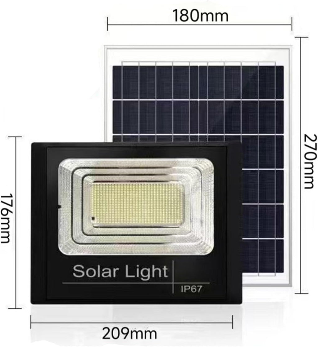 25W Outdoor Waterproof Solar LED Spotlight with Remote Control - Ideal for Gardens, Parking Lots, Garages & Streets - Bright 15M Range, Energy Efficient Reflector Light