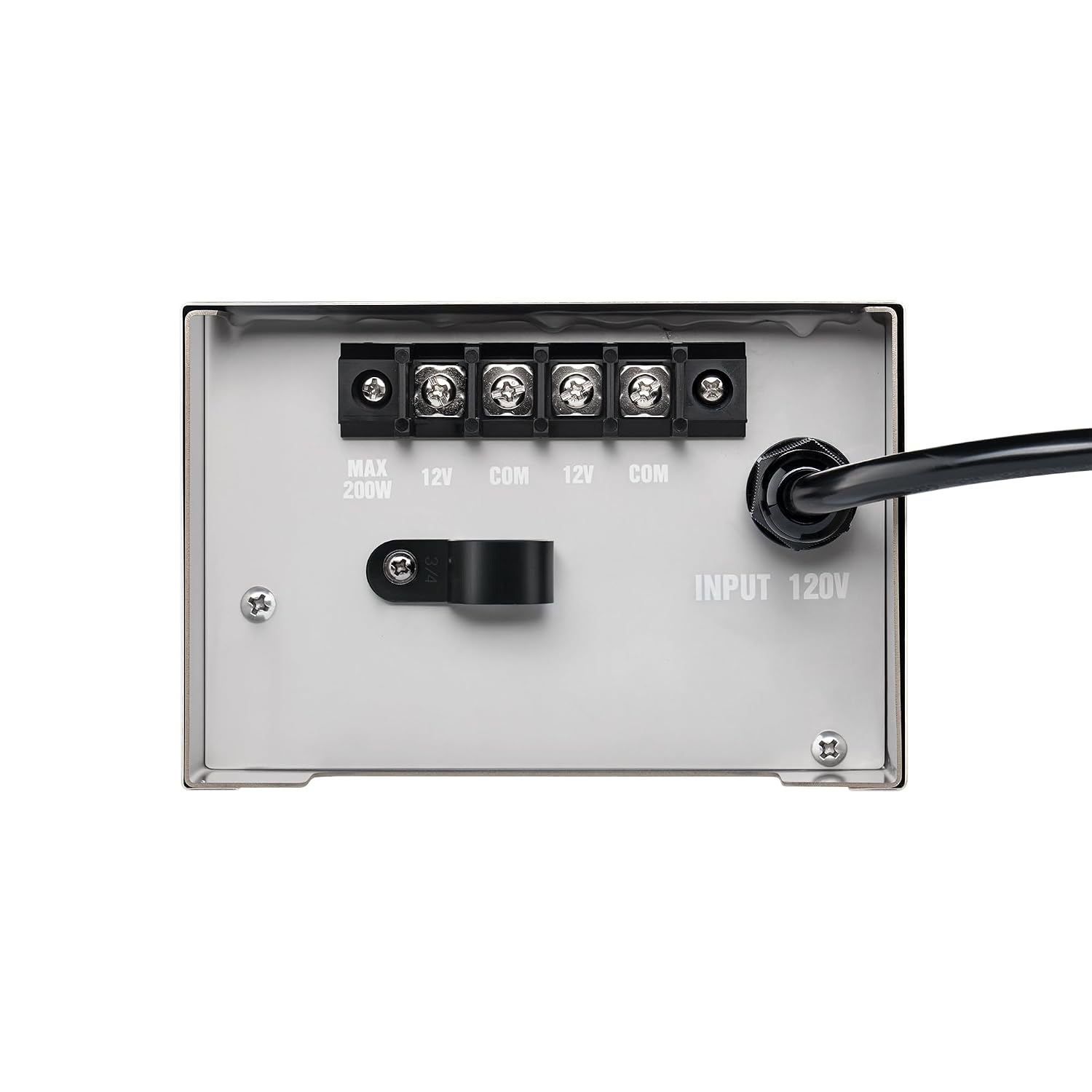 WAC Limited Landscape Lighting 12V Power Supply, 120V Plug-in 200W Max Output in Stainless Steel