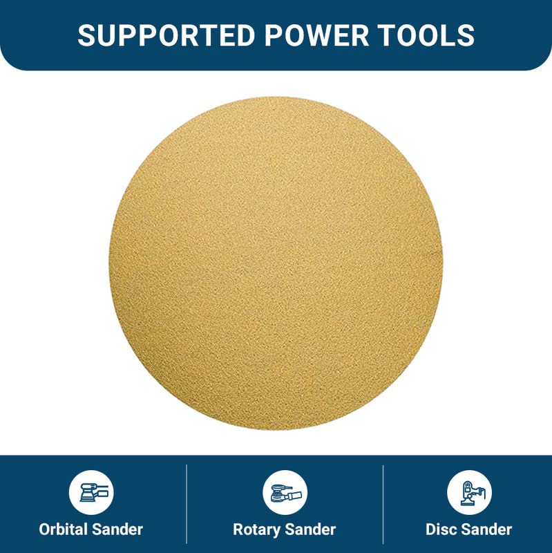 Benchmark Abrasives 5' PSA Gold Self Adhesive DA Sanding Disc Roll Aluminum Oxide Grains Designed for Surface Blending Edge Sanding General Stock Removal Orbital Sanders (1000 Discs) - 80 Grit