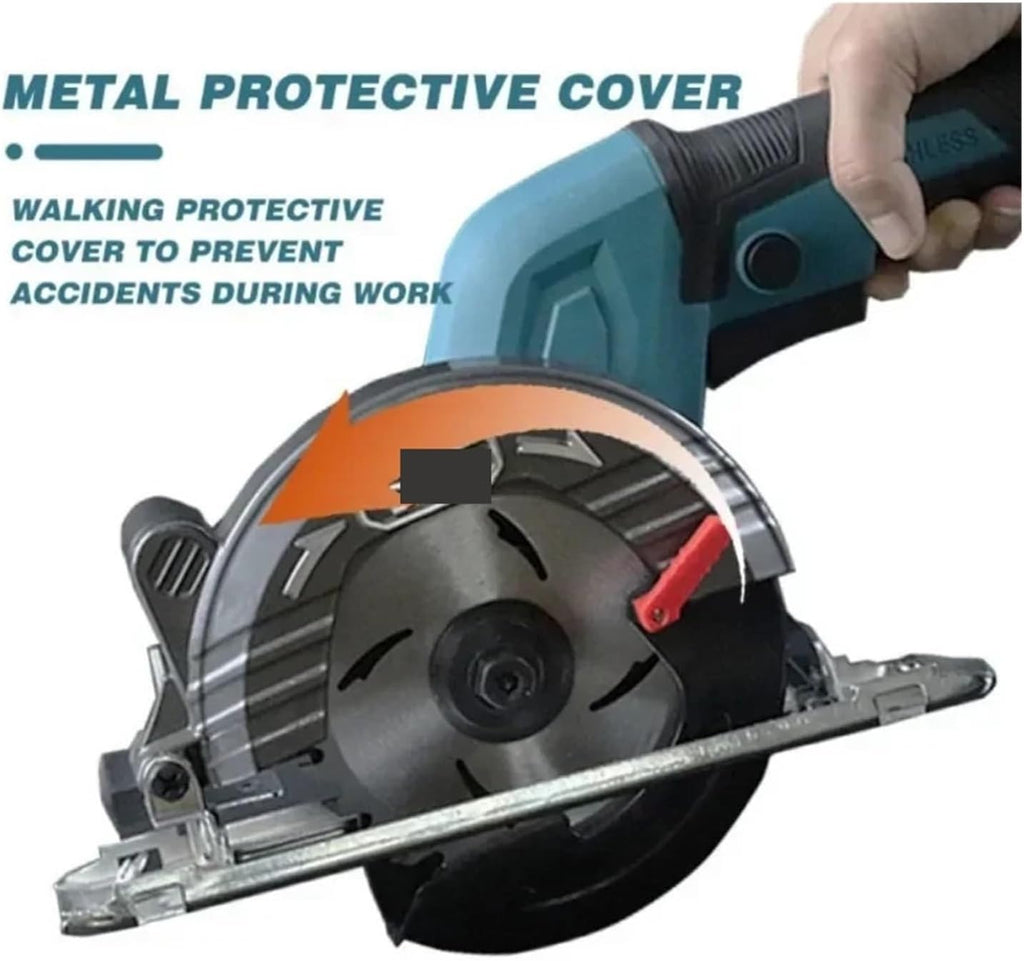 Reciprocating Saw, Brushless Circular Saw 5 Inch 125mm Multifunctional Cutting Tool Handheld Cordless Electric Chainsaw For 18V Battery