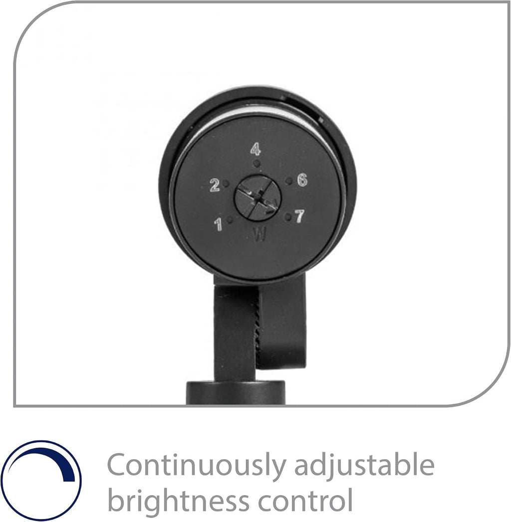 WAC Landscape Lighting, LED 12V Small Size Accent Light with Adjustable Beam Angle and Integral Brightness Control 50-420 Lumens 3000K Warm White Built-in LED in Black