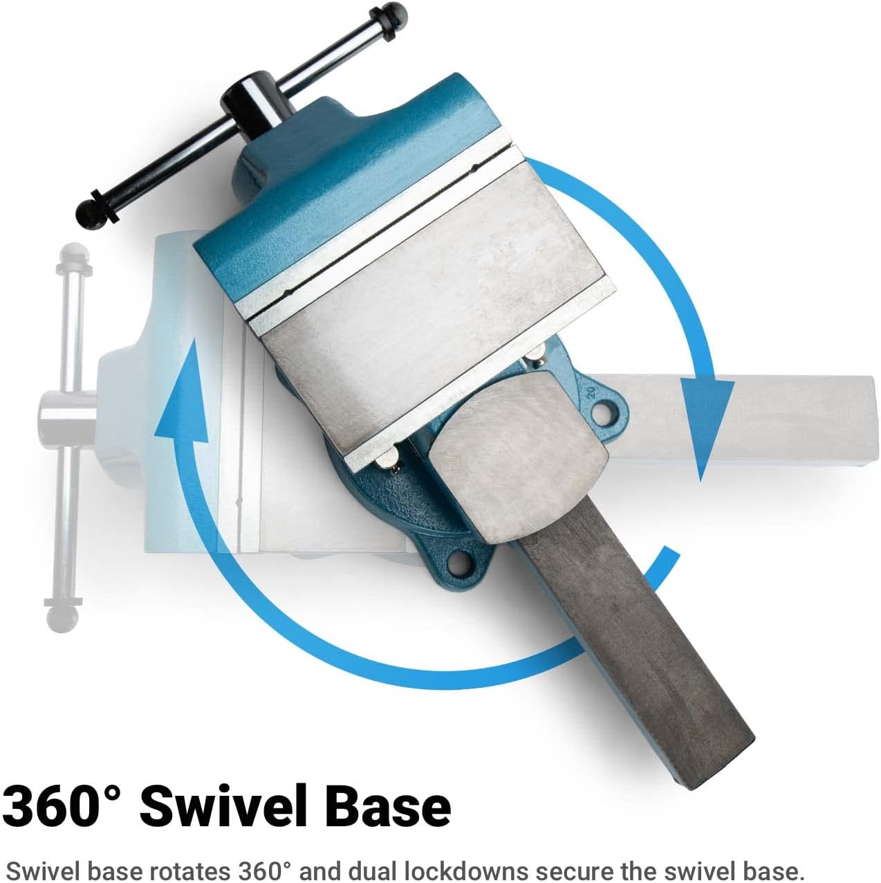 Capri Tools 6-1/2 in. Reversible Bench Vise, 6.5 in. Jaw Width, 6.7 in. & 10.8 in. Jaw Opening