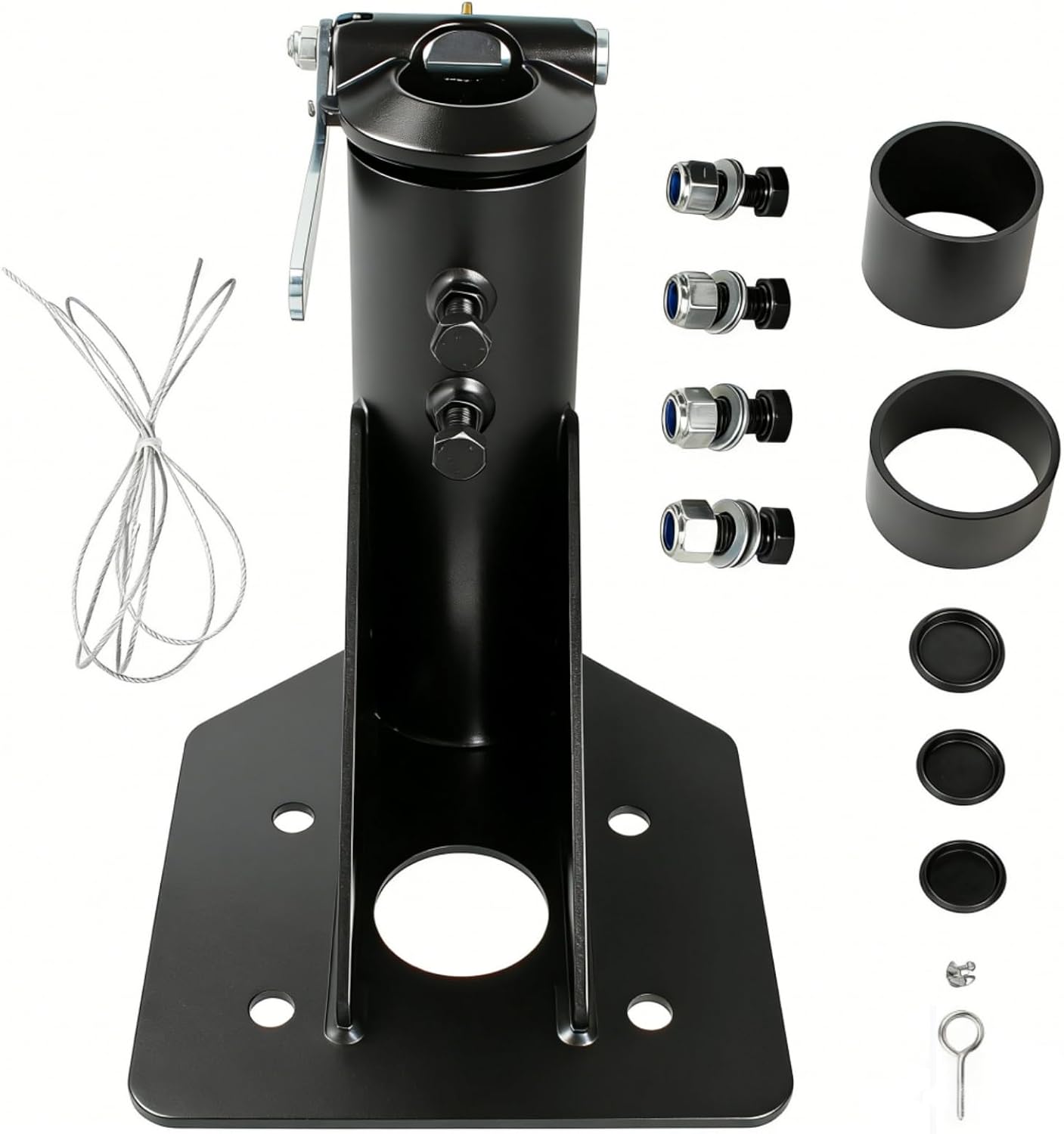 Adjustable 5th Wheel to Gooseneck Adapter Hitch 12'-17' Compatible with RV Camper Trailer to 2-5/16' Ball 20,000 Pound Rating Coupler 12217